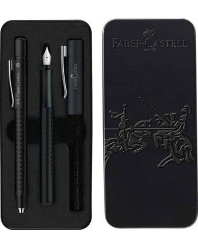 Faber-Castell Grip Fountain and Ball Pen Gift Set - Black