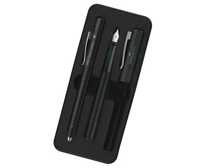 Faber-Castell Grip Fountain and Ball Pen Gift Set - Black