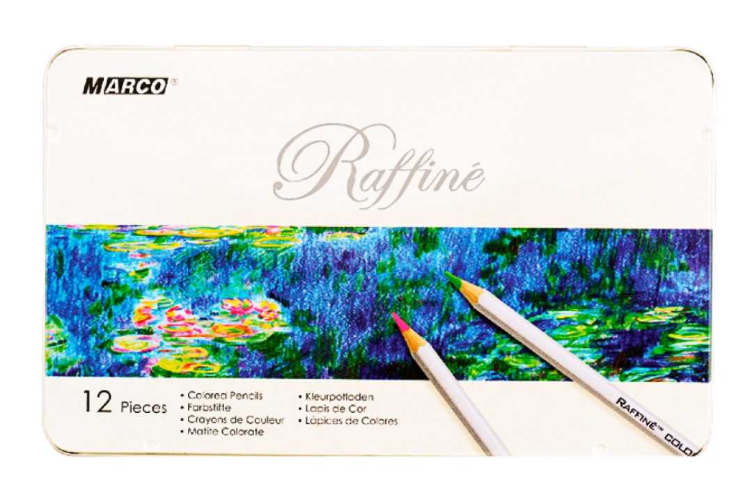 Marco Raffine Coloured Pencils 12'sin Metal Tin