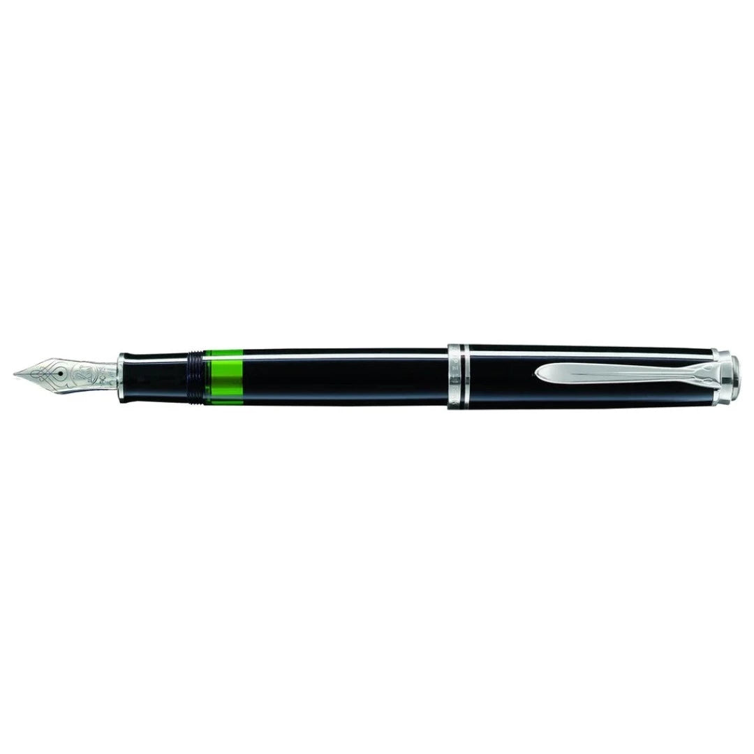 Pelikan M805 Souverän Black Fountain Pen Silver-Plated