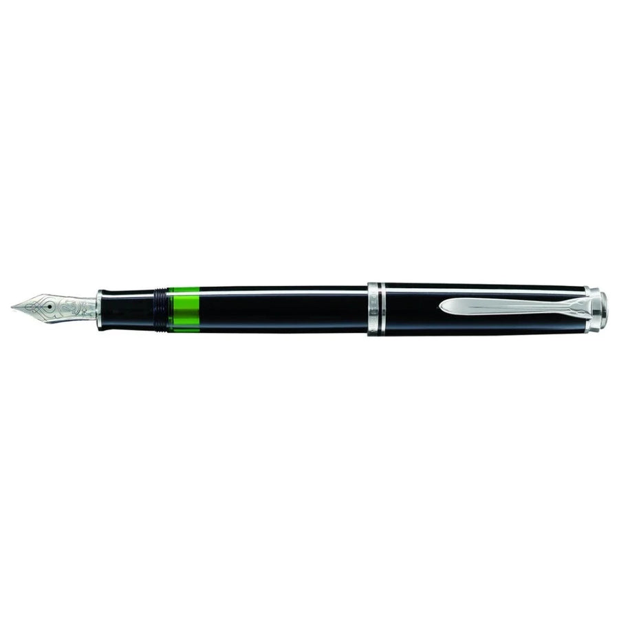 Pelikan M805 Souverän Black Fountain Pen Silver-Plated