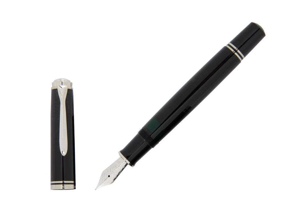 Pelikan M805 Souverän Black Fountain Pen Silver-Plated