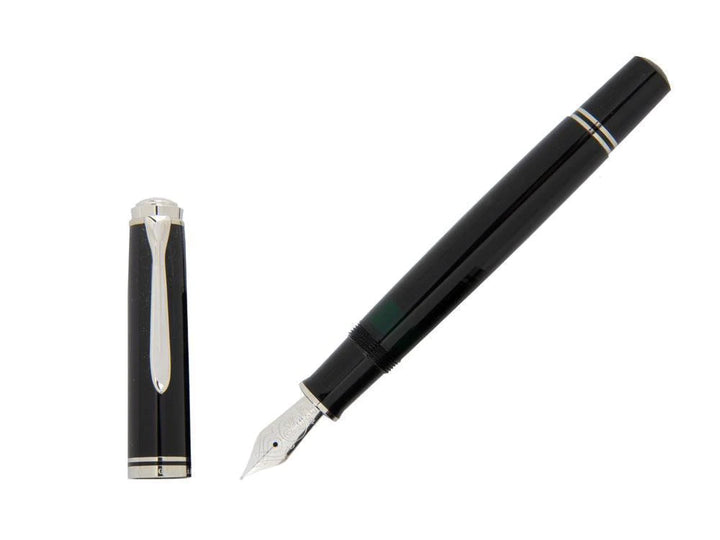 Pelikan M805 Souverän Black Fountain Pen Silver-Plated