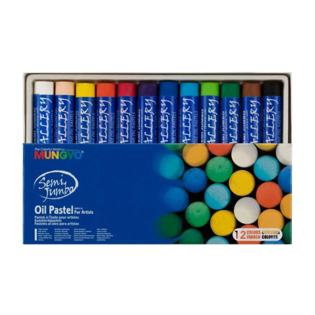 Mungyo Semi Jumbo Oil Pastel 12's