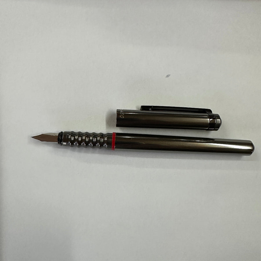 Rotring 400 Gloss Gunmetal Fountain Pen FINE - New Old Stock
