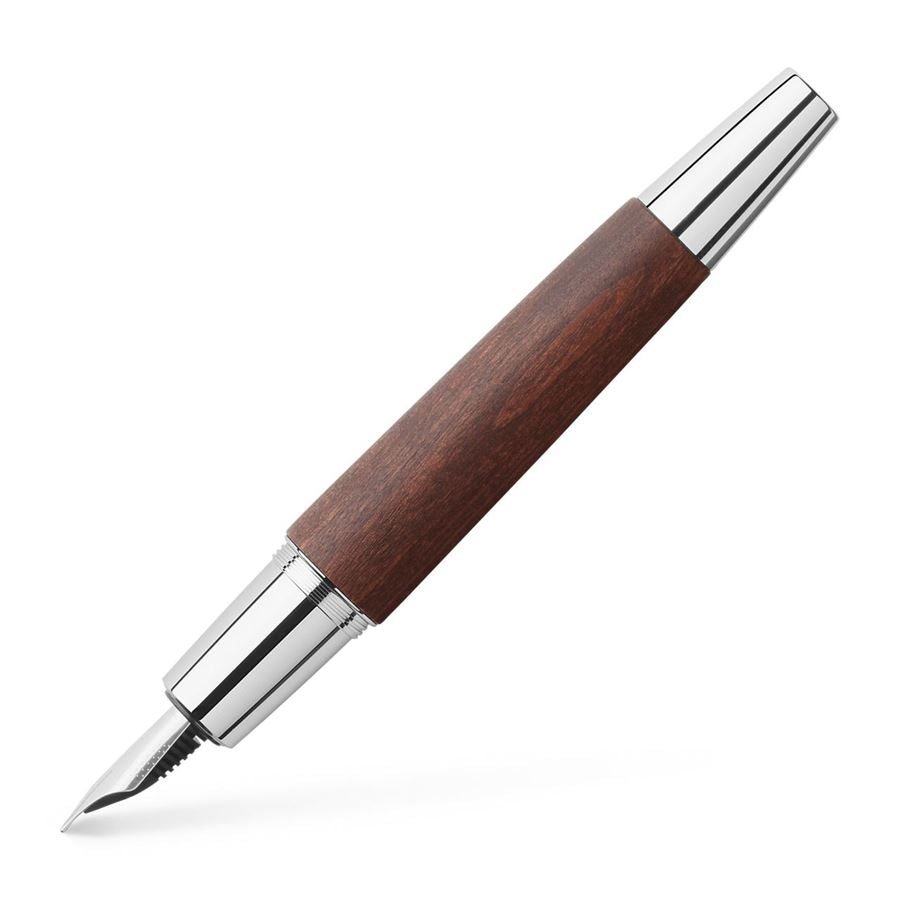 Faber-Castell E-Motion Pear Wood Dark Brown Fountain Pen
