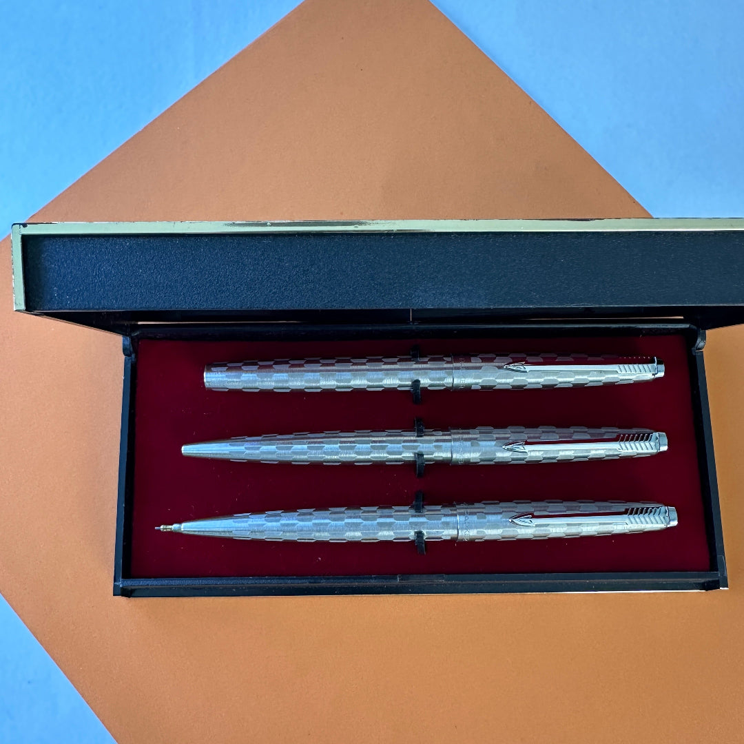 Parker 45 Vintage  Harlequin Shield Pen Set - New Old Stock