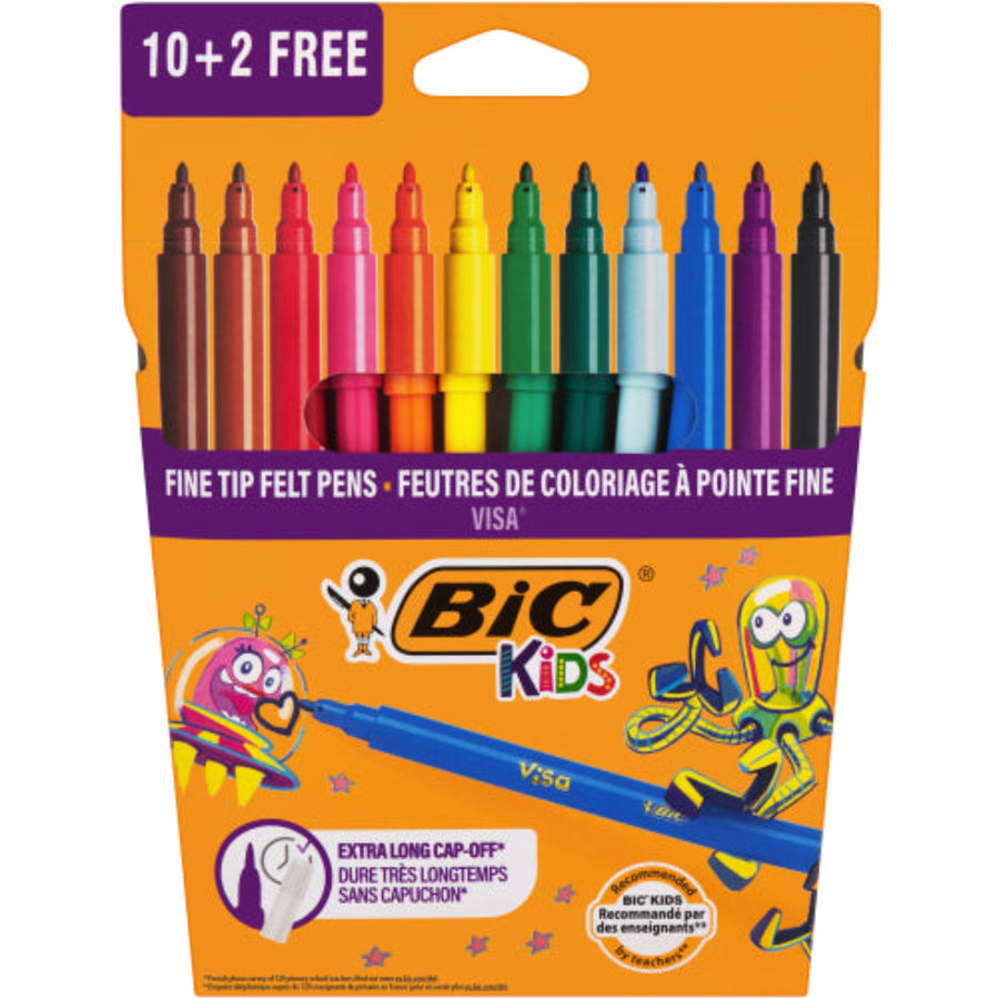 BIC KIDS Felt-Tipped Pens 12's