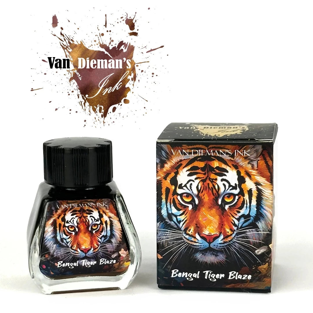 Van Dieman's Feline - Bengal Tiger Blaze Shimmering Fountain Pen Ink