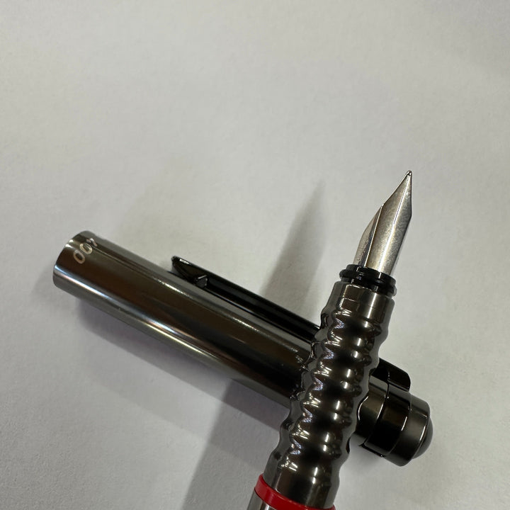 Rotring 400 Gloss Gunmetal Fountain Pen FINE - New Old Stock