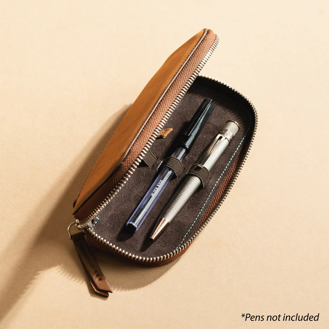 Endless Companion 2 Pen Adjustable Leather Pouch - Applebee Pens
