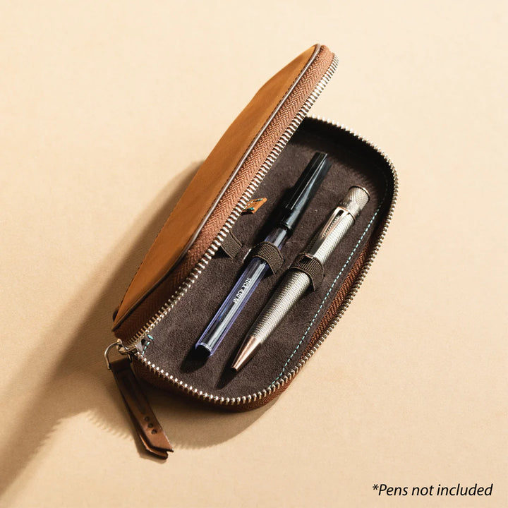 Endless Companion 2 Pen Adjustable Leather Pouch - Applebee Pens