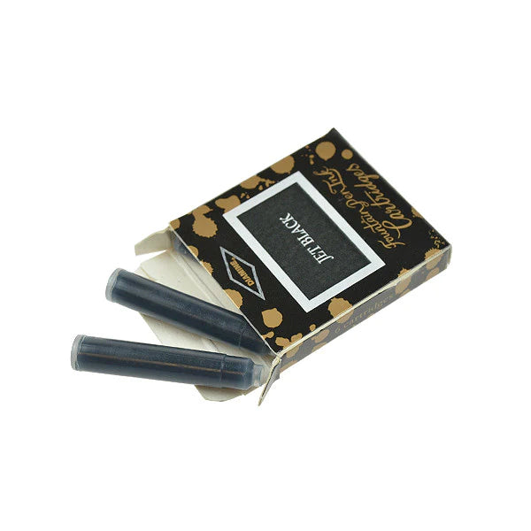 Diamine Fountain Pen Ink Cartridge 6 Pack - Jet Black