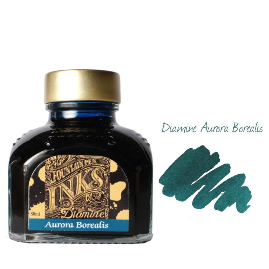 Diamine Fountain Pen Ink Bottle 80ml - Aurora Borealis