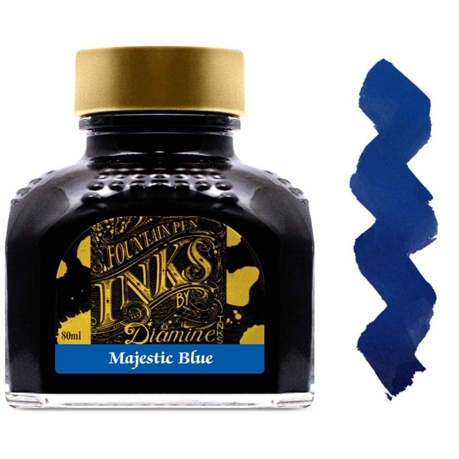 Diamine Fountain Pen Ink Bottle 80ml - Majestic Blue