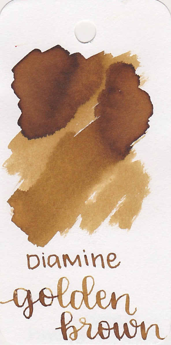 Diamine Fountain Pen Ink Bottle 80ml - Golden Brown
