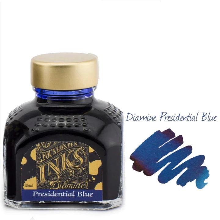 Diamine Fountain Pen Ink Bottle 80ml - Presidential Blue
