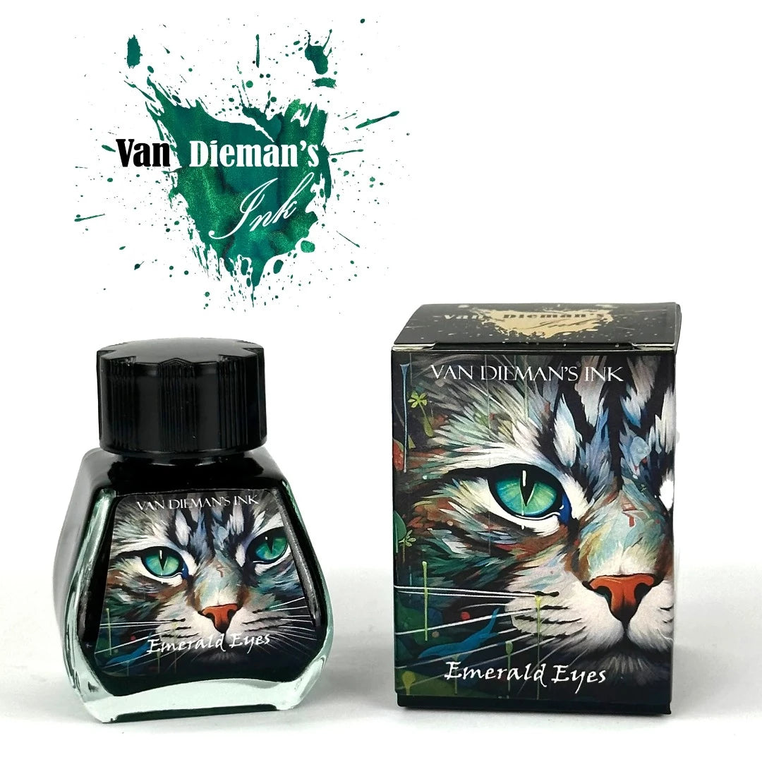 Van Dieman's Feline - Emerald Eyes Shimmering Fountain Pen Ink