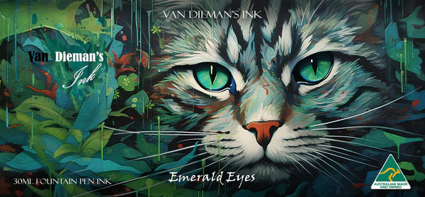 Van Dieman's Feline - Emerald Eyes Shimmering Fountain Pen Ink