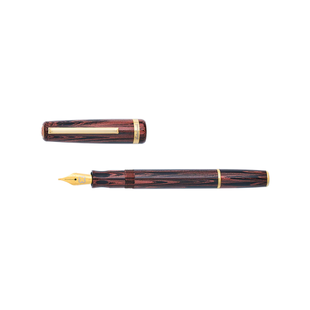 Esterbrook Model J & JR Red Ebonite Fountain Pen with Gold Trim