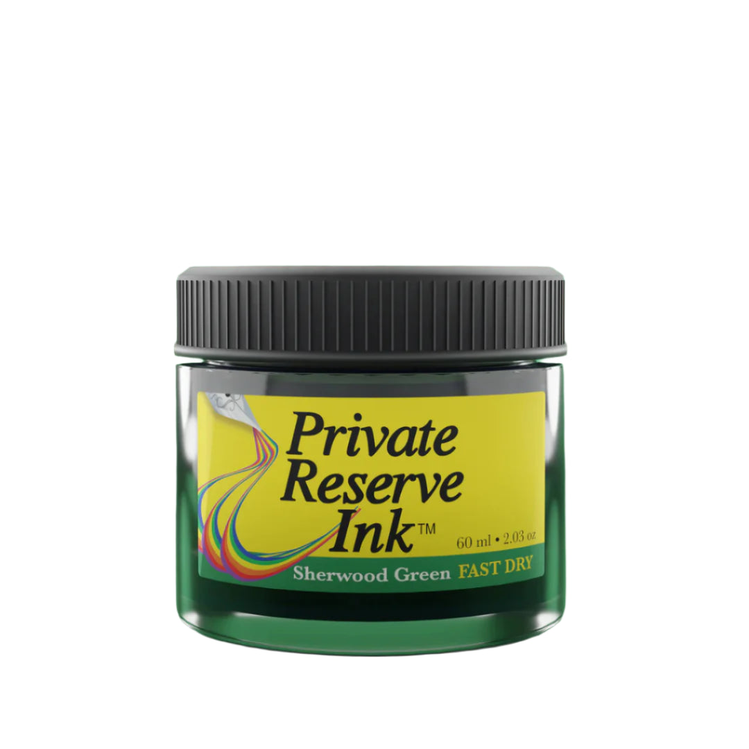 Private Reserve Premium Fountain Pen Ink - Sherwood Green 60ml - Fast Dry
