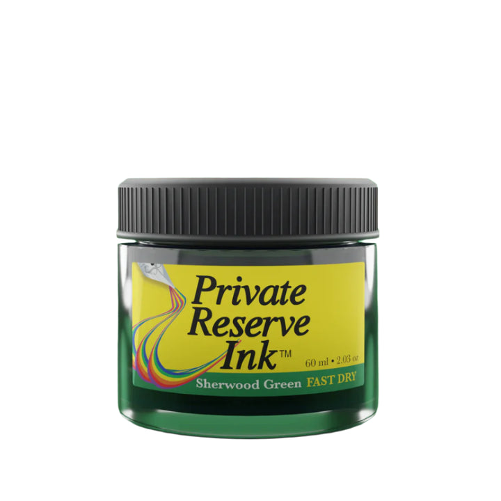 Private Reserve Premium Fountain Pen Ink - Sherwood Green 60ml - Fast Dry
