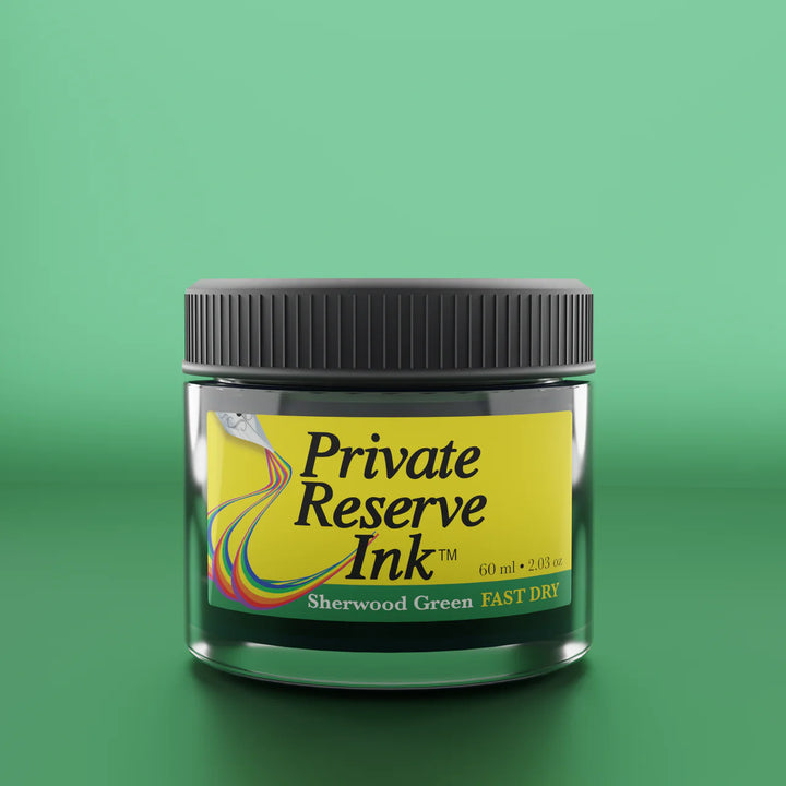 Private Reserve Premium Fountain Pen Ink - Sherwood Green 60ml - Fast Dry