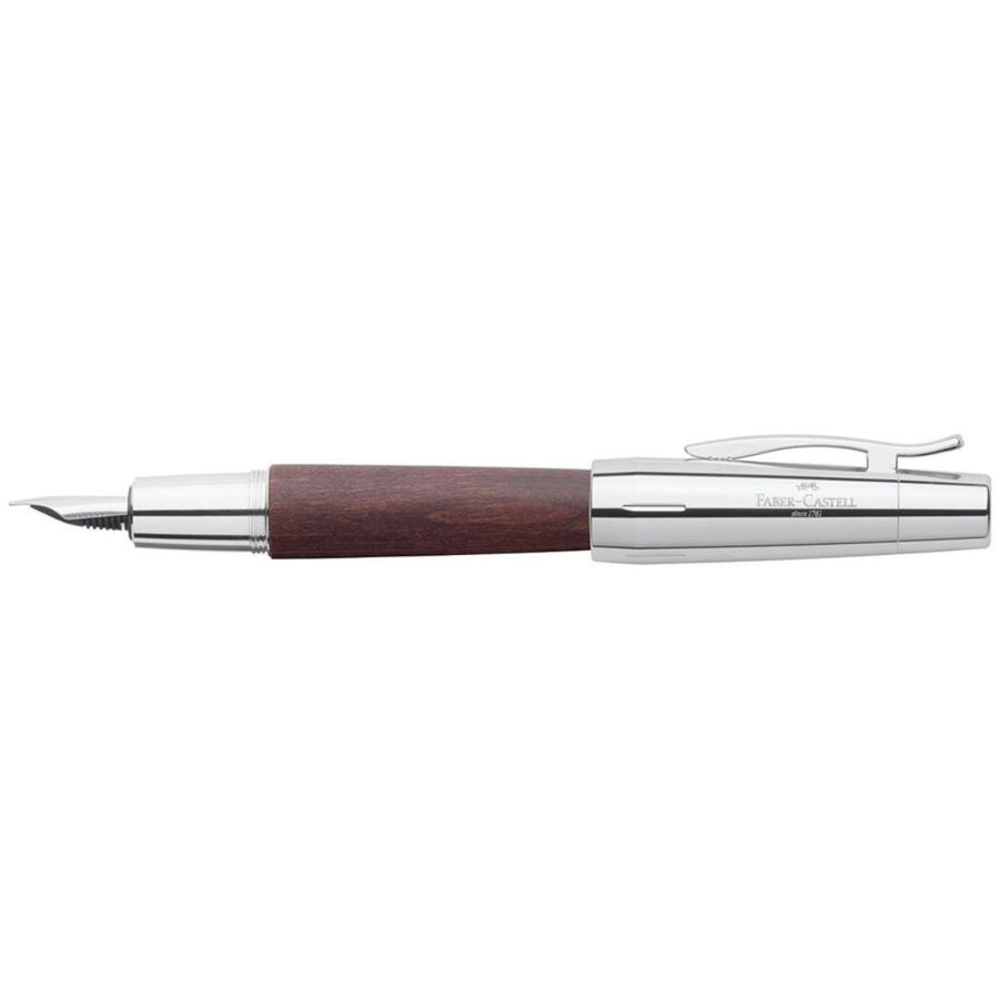 Faber-Castell E-Motion Pear Wood Dark Brown Fountain Pen