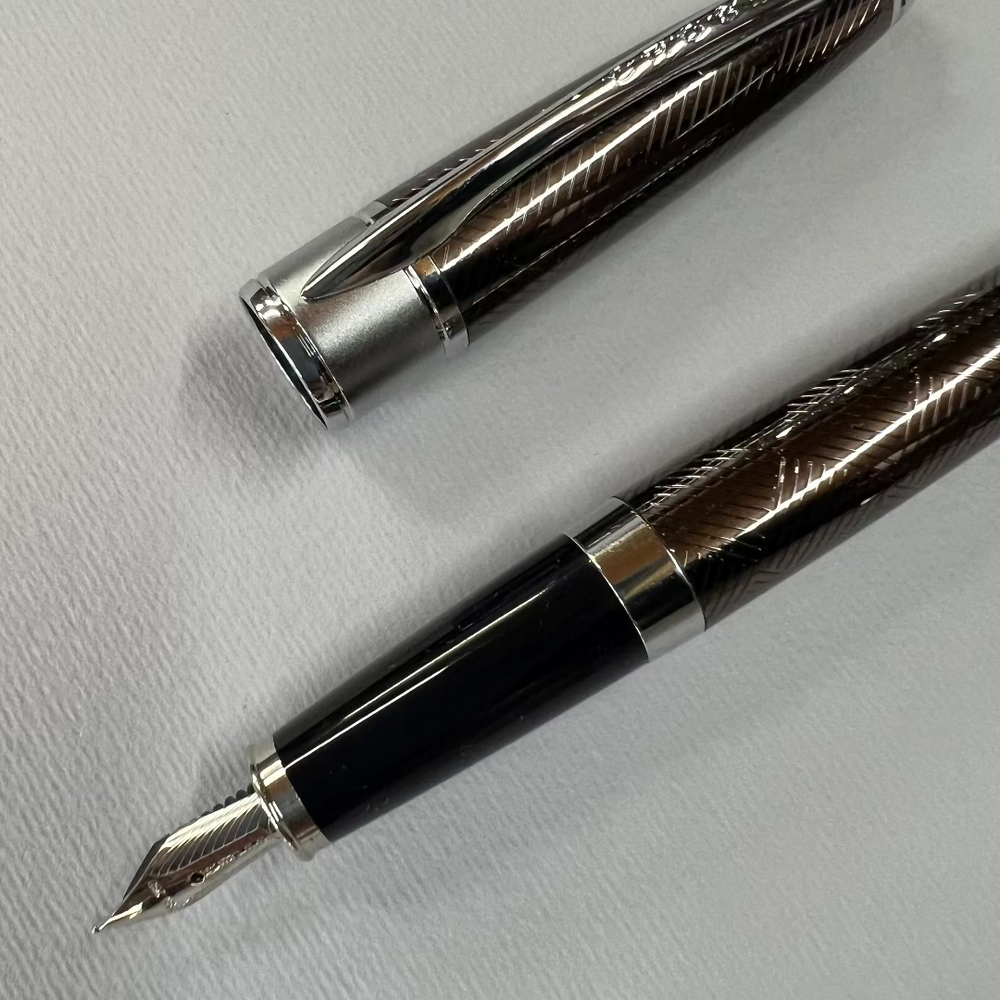 Cross Apogee Sable Herringbone Titanium Fountain Pen - New Old Stock