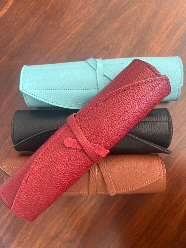 Girologio 10 Pen Roll Rustic Saddle- Leather