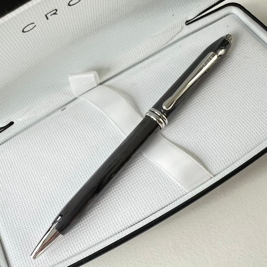 Cross Townsend Herringbone Titanium Ballpoint Pen - New Old Stock