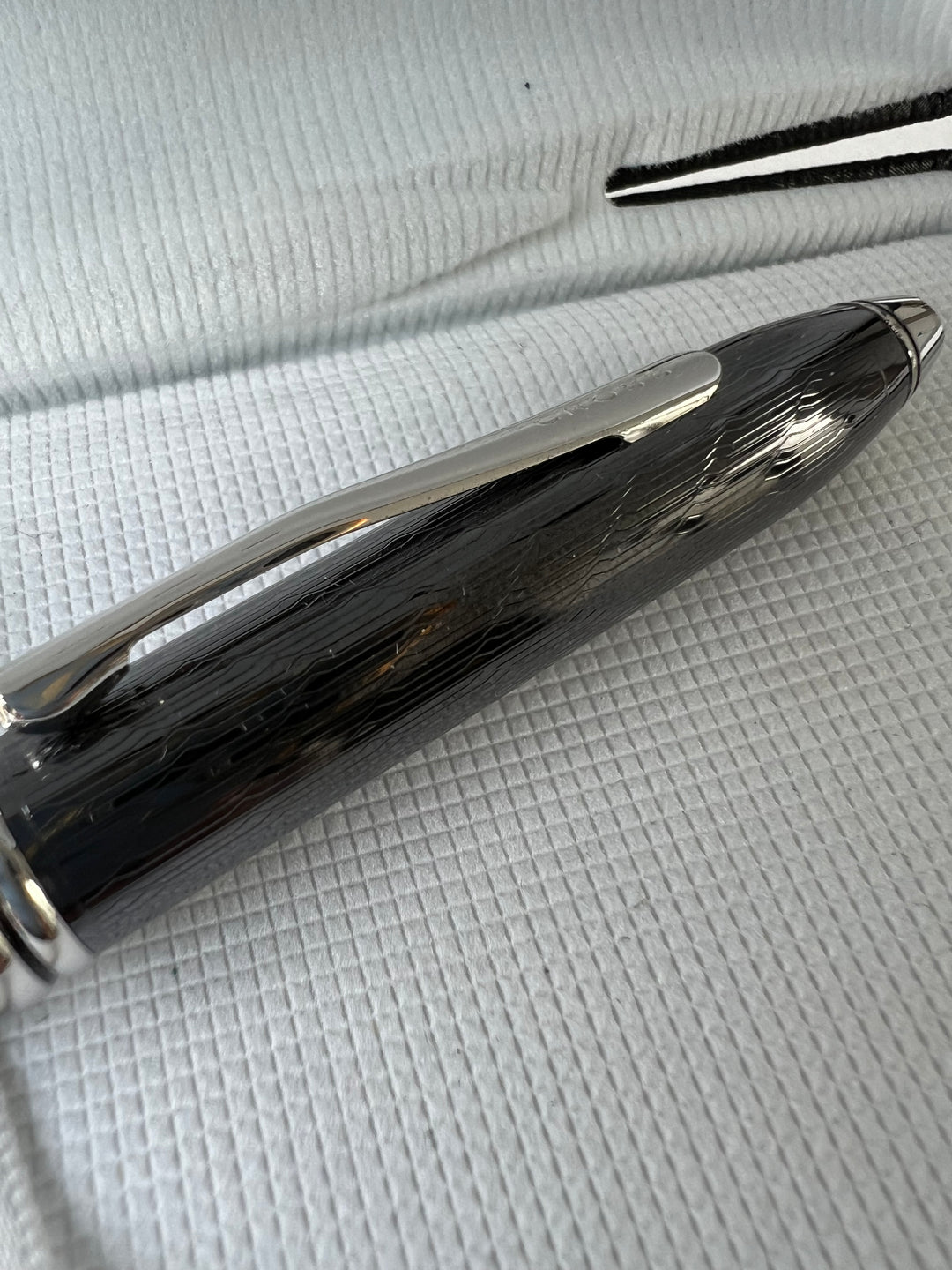 Cross Townsend Herringbone Titanium Fountain Pen - New Old Stock