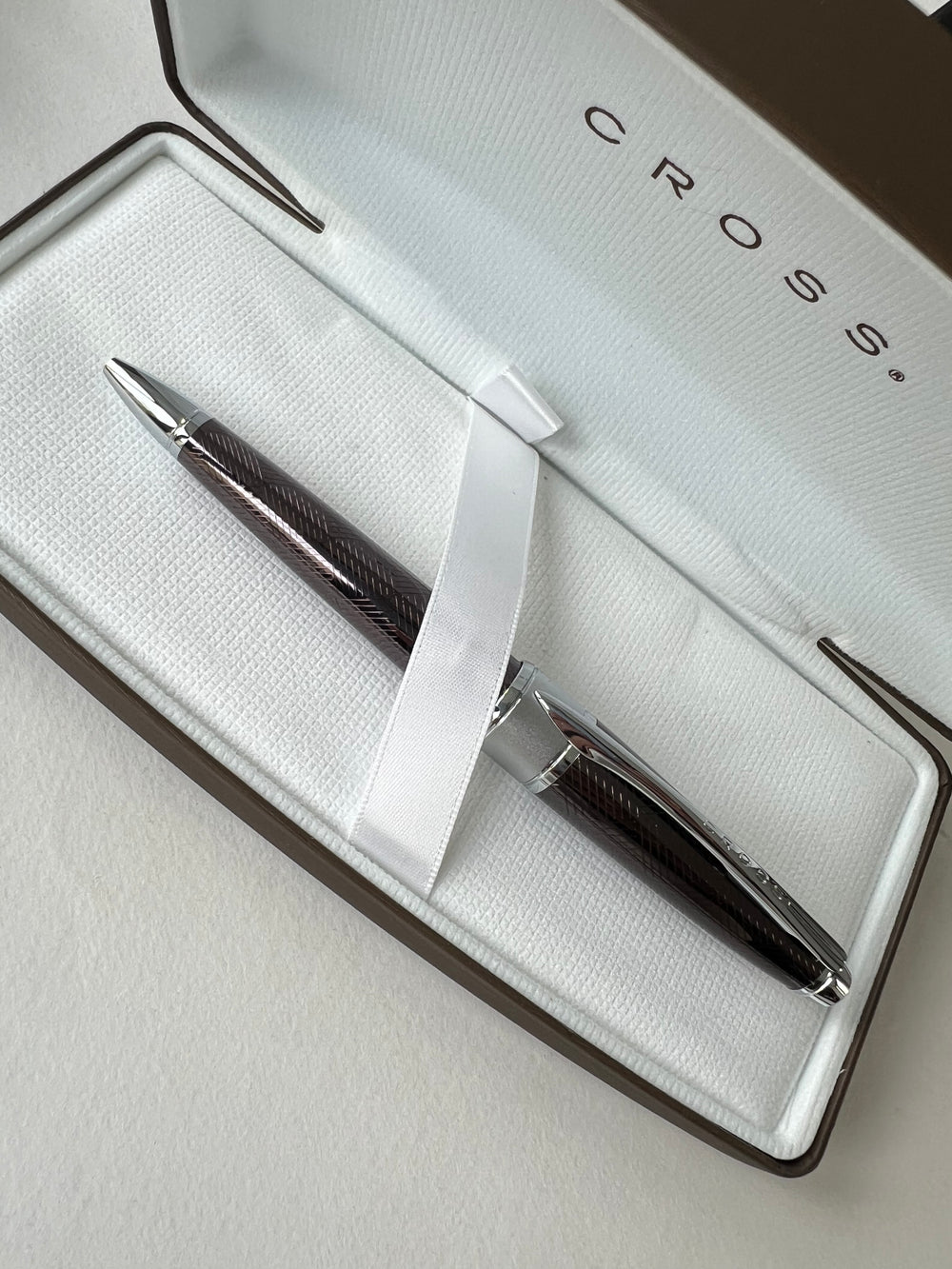 Cross Townsend Herringbone Titanium Ballpoint Pen - New Old Stock