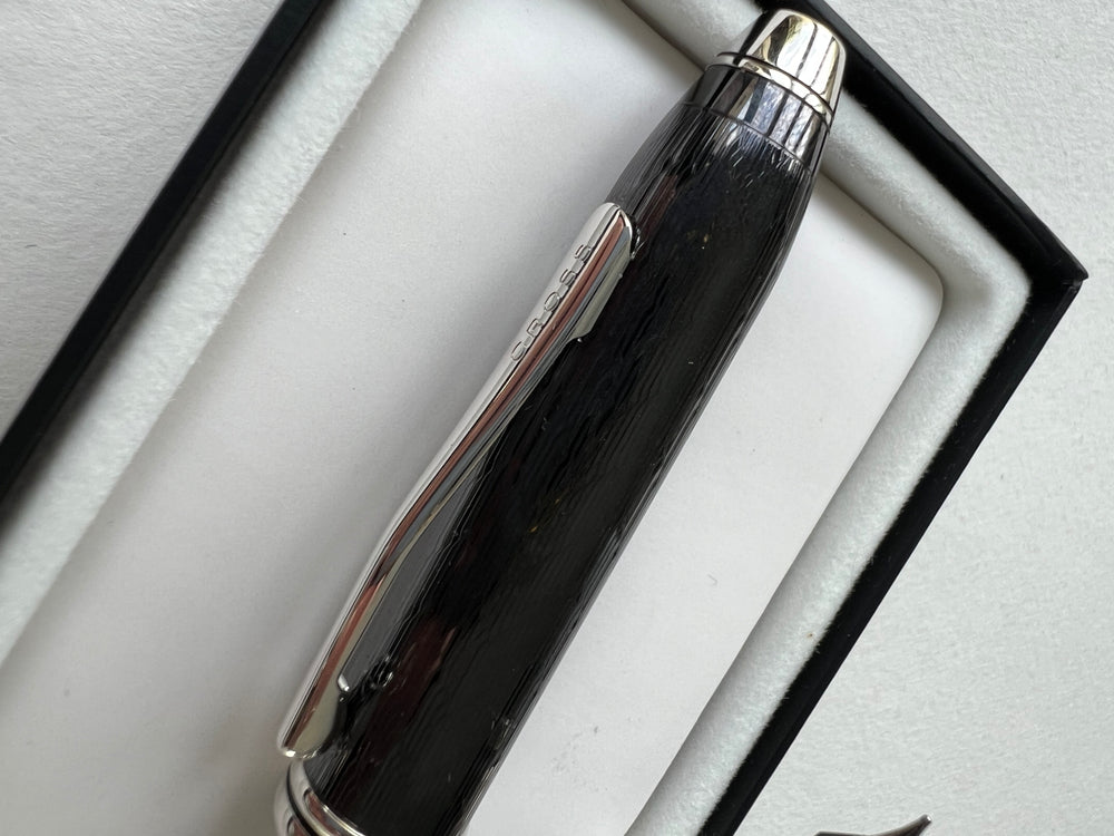Cross Townsend Herringbone Titanium Fountain Pen - New Old Stock