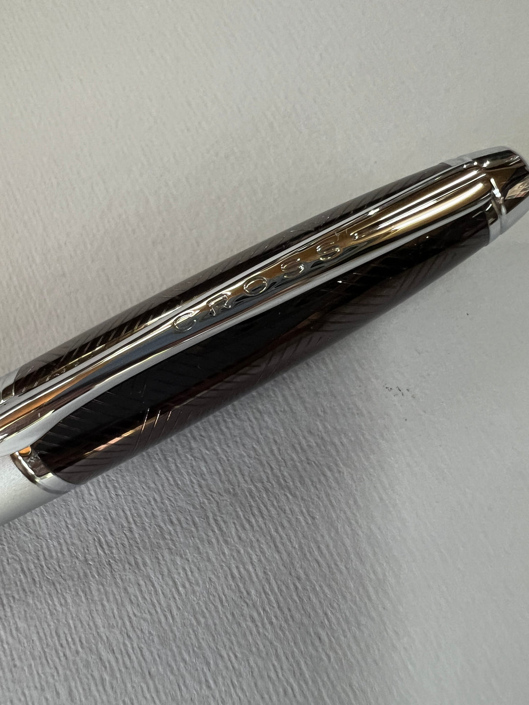 Cross Sable Herringbone Titanium Ballpoint Pen - New Old Stock
