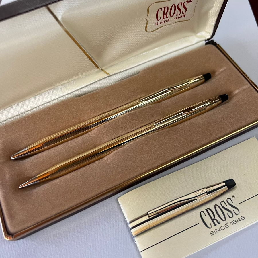 Cross 10K Rolled Gold 4501 Pen and Pencil Set - New Old Stock