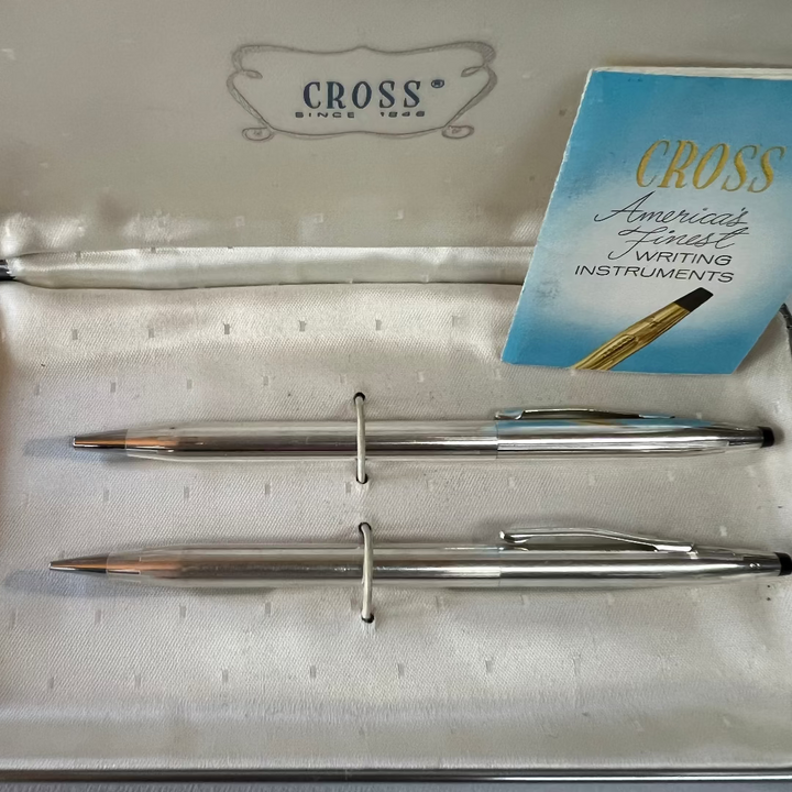 Cross Century Classic Sterling Silver Ballpoint Pen and Pencil Set - New Old Stock