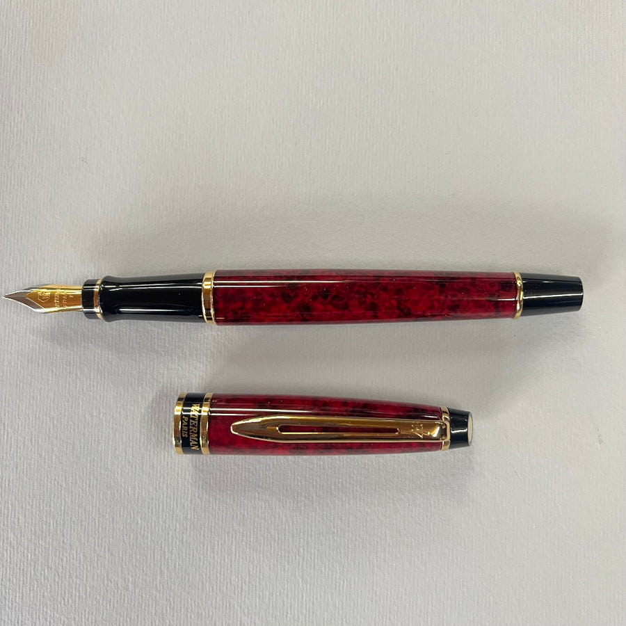 Waterman Expert 2 Oriental Red Gold Trim Fountain Pen - New Old Stock