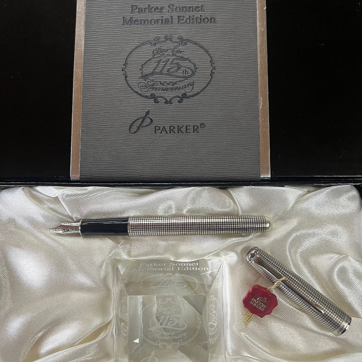 Parker Sonnet 3 115th Memorial Edition Sterling Silver Fountain Pen - New Old Stock