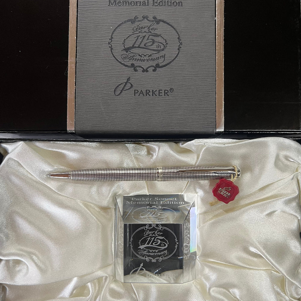 Parker Sonnet 3 115th Memorial Edition Sterling Silver Ballpoint Pen - New Old Stock
