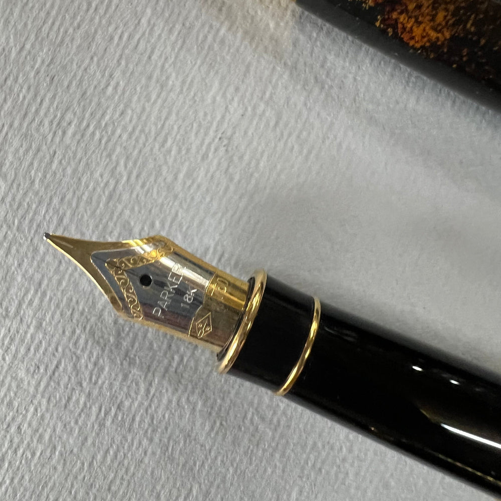 Parker Sonnet Premier Vision Bison Fonce (Dark Brown) with Copper-coloured Flex Set