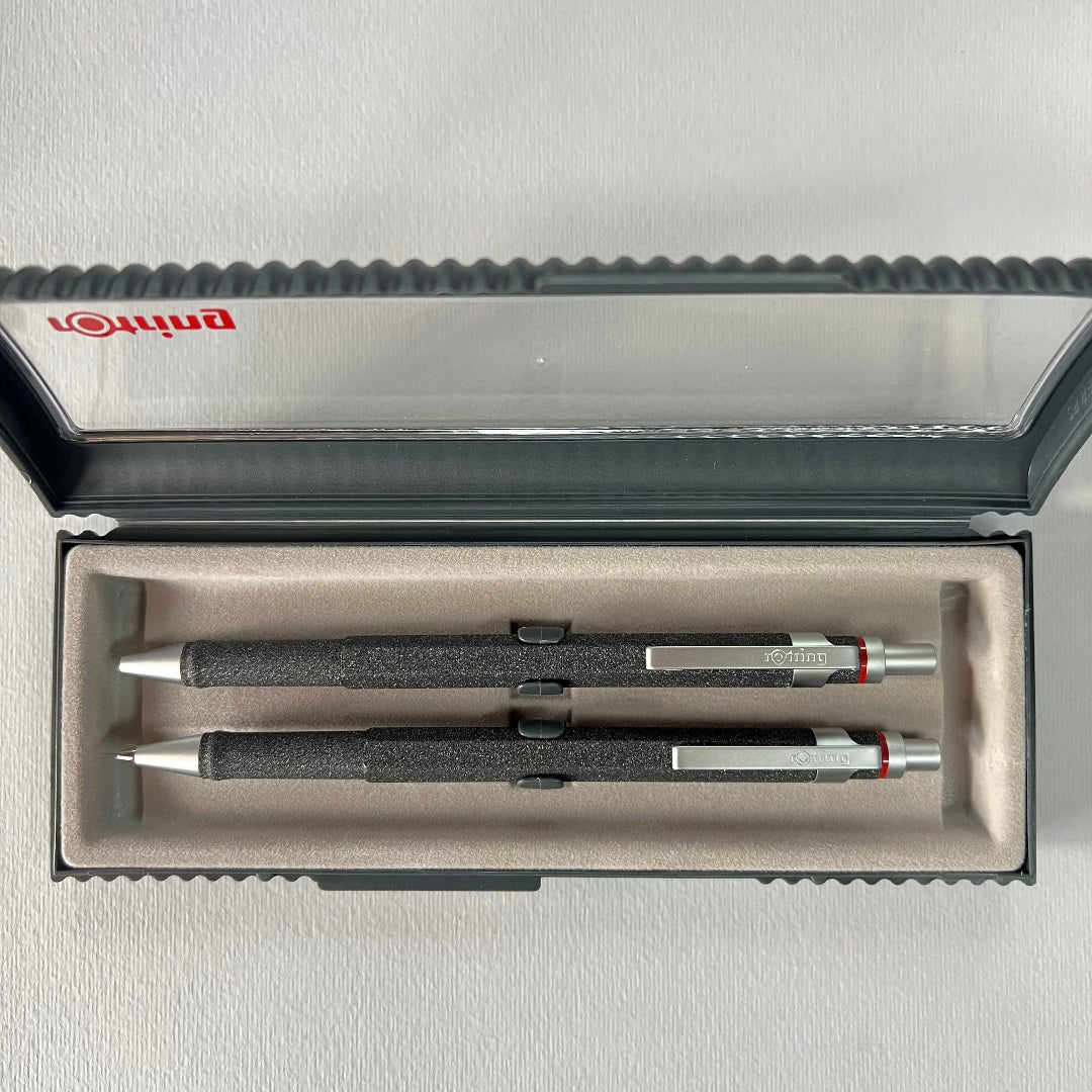 Rotring 600 Charcoal Lava Pen and Pencil Set - New Old Stock