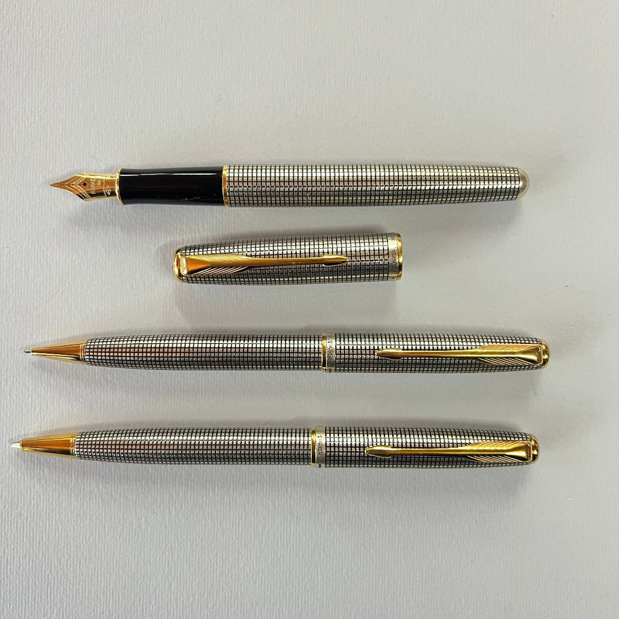 Parker Sonnet Cisellé Sterling Silver 3 Pce SET