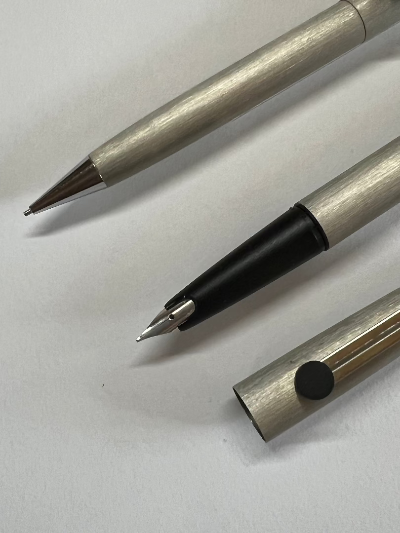 Lamy 26P Vintage Fountain Pen &amp; 126 Vintage Pencil Set – Brushed Steel Pre-Loved
