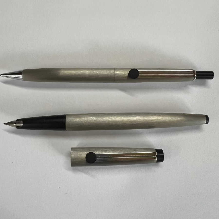 Lamy 26P Vintage Fountain Pen &amp; 126 Vintage Pencil Set – Brushed Steel Pre-Loved