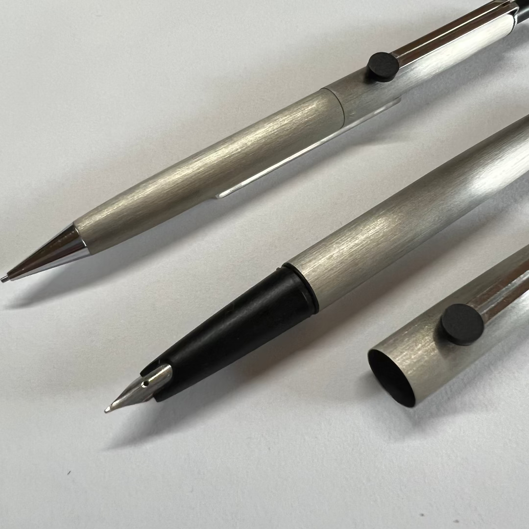 Lamy 26P Vintage Fountain Pen &amp; 126 Vintage Pencil Set – Brushed Steel Pre-Loved