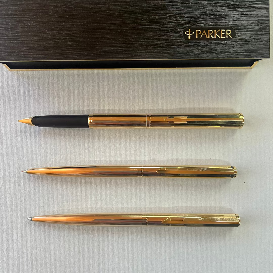 Parker Arrow Flighter Rolled Gold Set - New Old Stock