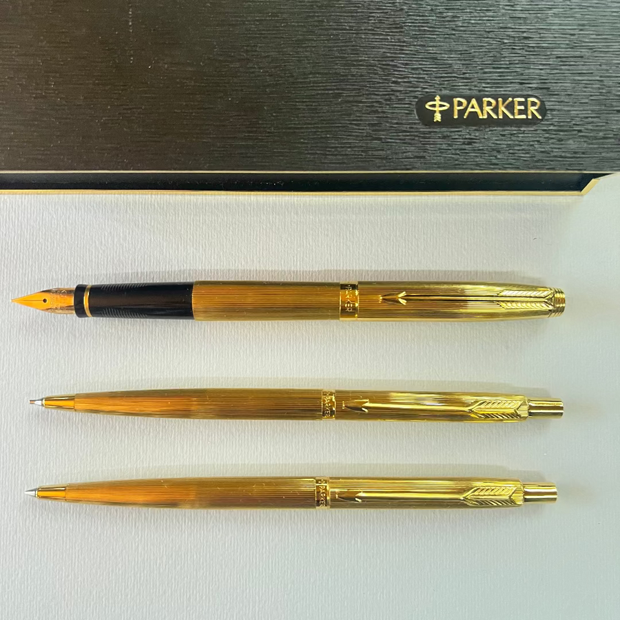 Parker 75 Classic Gold Set - New Old Stock