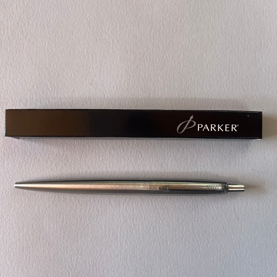Vintage Parker Jotter Stainless Steel Ballpoint Pen - New Old Stock