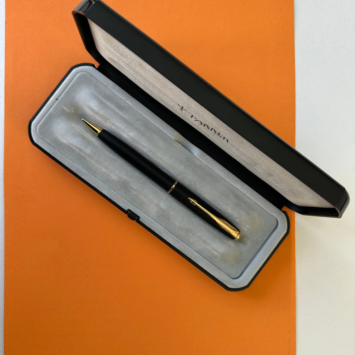 Parker Sonnet Matte Black Gold Trim Pencil - New Old Stock